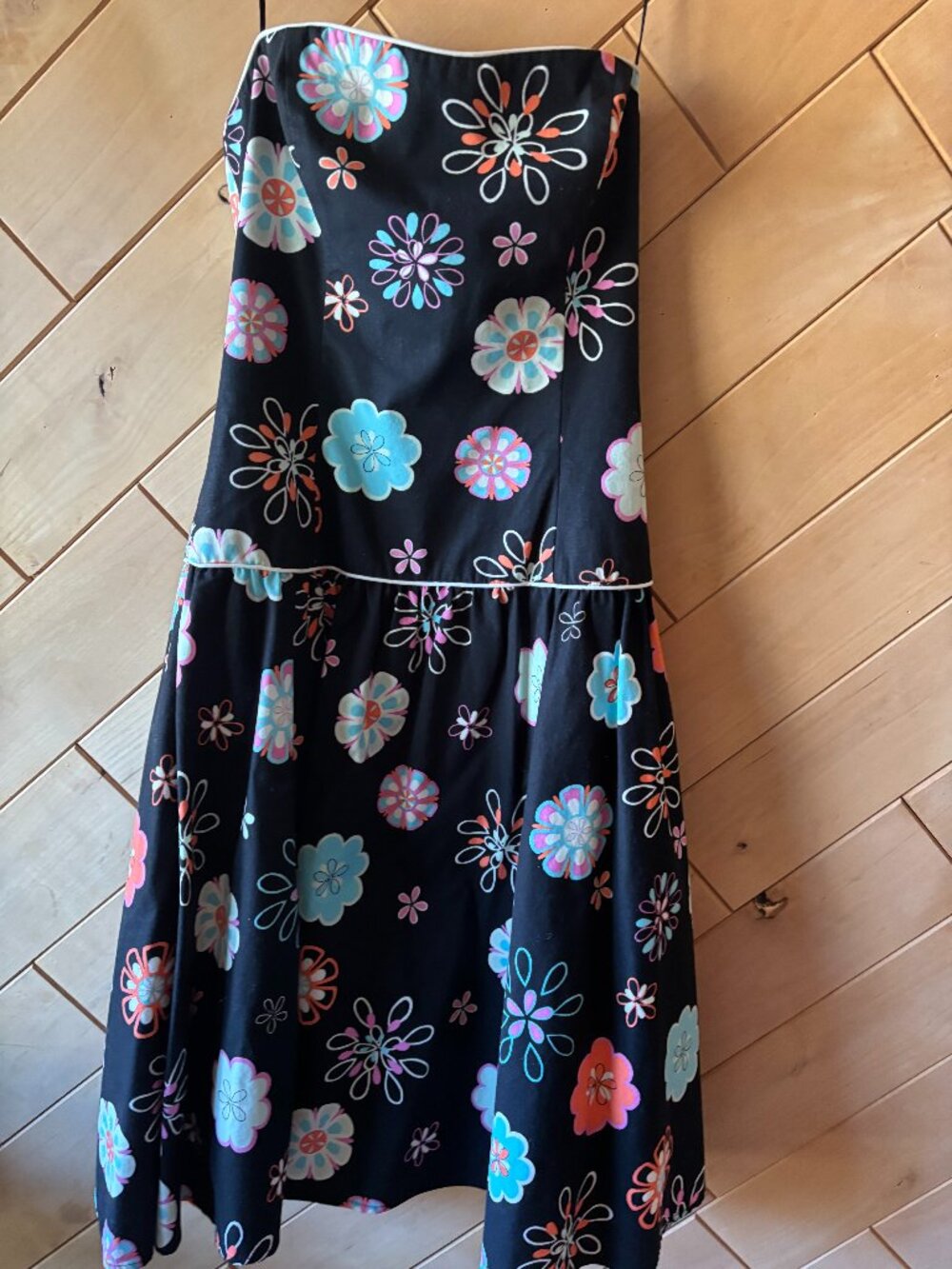 ABS by Allen Schwartz Strapless Floral Dress Size 2